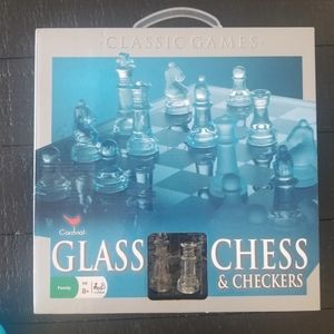 Cardinal Glass Chess and Checkers Set